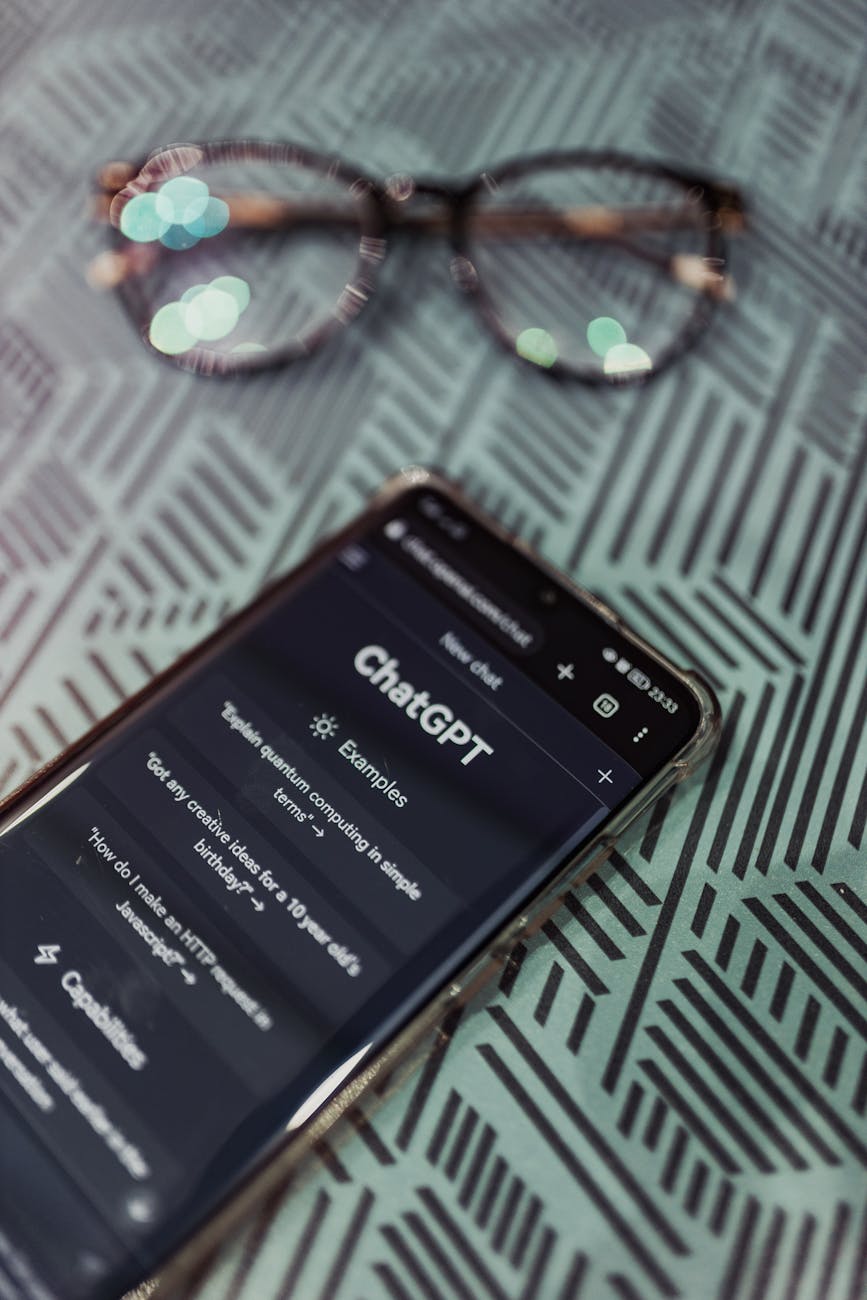 smartphone with chat gpt ai system